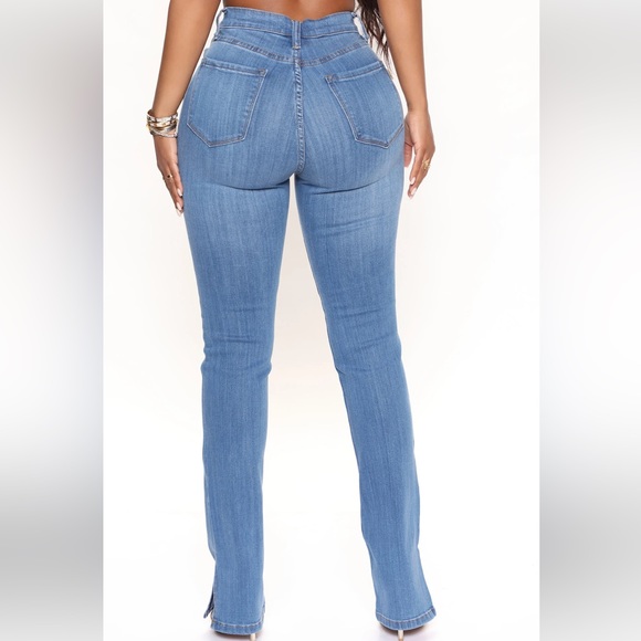 ‼️SALE‼️ FN Seaside Side Slit Skinny Jeans - Medium Blue Wash - Picture 5 of 5